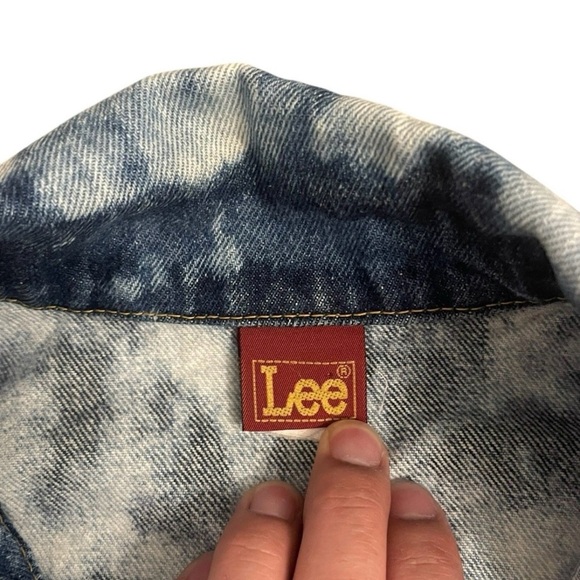 LEE Rider Acid Wash Denim Jacket Women's Size M? Made In Canada - 2 Pockets - Picture 6 of 13